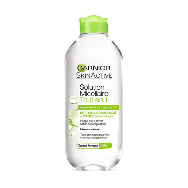 GARNIER Pure Active Solution Micellaire Démaquillante Peaux Grasses 400ml – Image 3